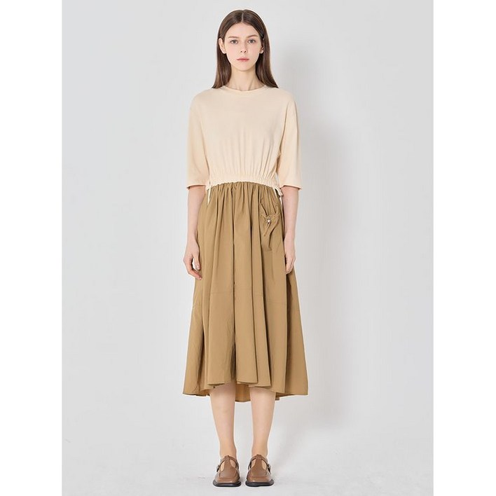 오조크OZOC 우븐 배색 언발 원피스 택가격 169000원 330095