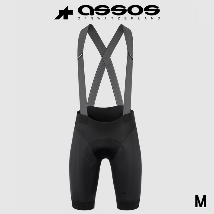 ASSOS 타르가 빕 숏 / 아소스 이큅 RS 빕 숏  S9 타르가 남성용 여름 멜빵반바지 EQUIPE RS Bib Shorts S9 TARGA Black / Cyber Blue