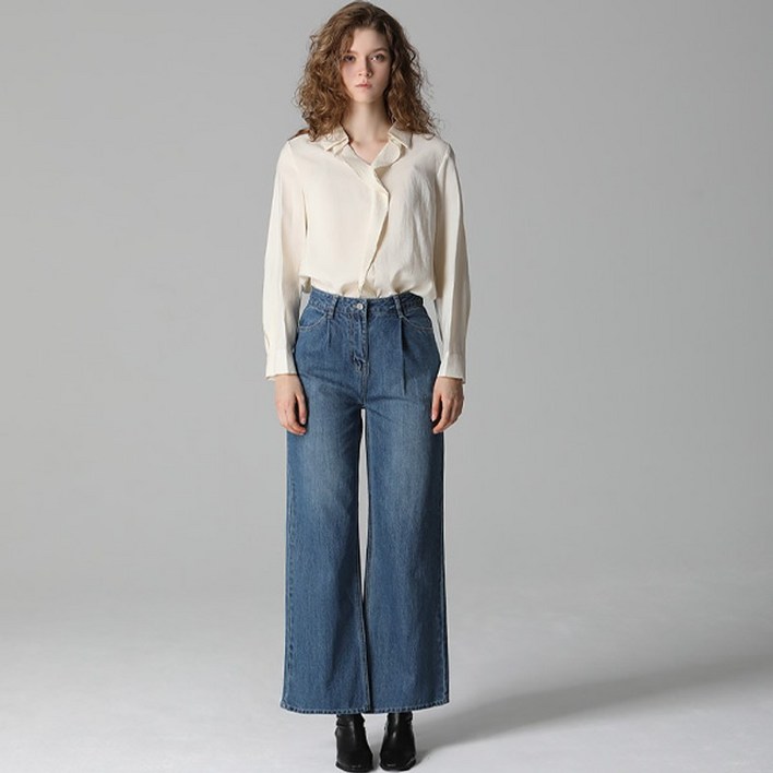 리스트 원턱 와이드 데님 팬츠  택가격 178000원