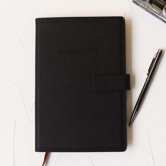 비오파파 회사 업무 용 가죽 A5 양장 다이어리 노트