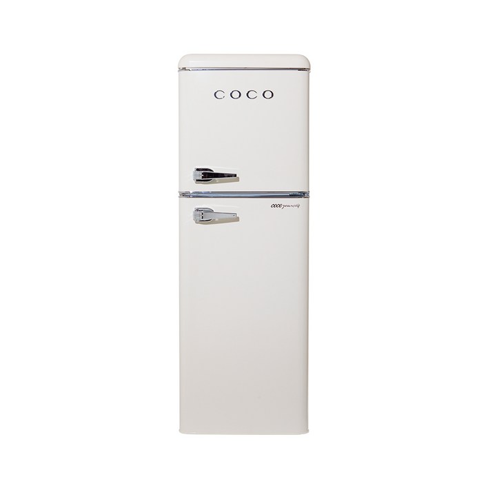 COCO 레트로 냉장고 138리터 미니 소형 인테리어 냉장고 아이보리 CET13CM, CET13CM