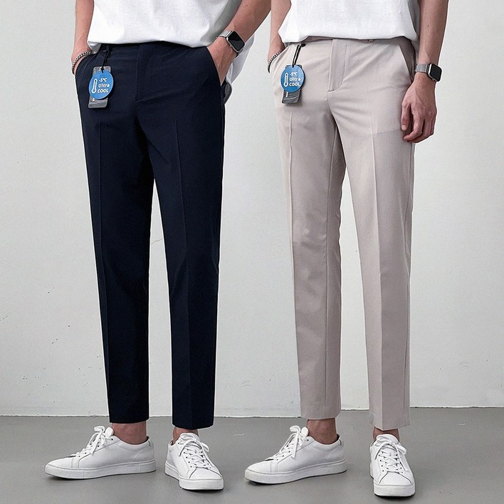 -5도 아이스 쿨맥스 2타입 밴딩 버클 남자 슬랙스(4color)