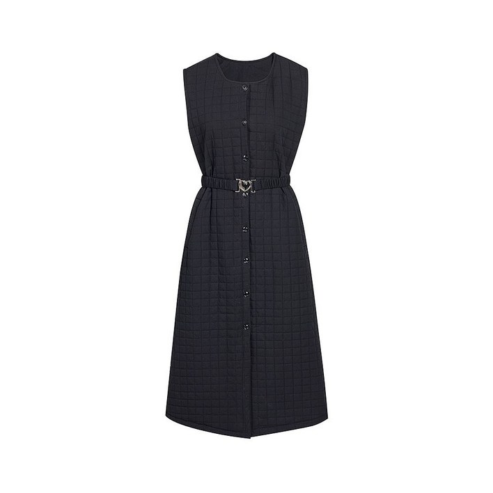 JJ지고트 JJ JIGOTT 퀄팅 패딩 하트 벨트 원피스 GRCN0OP301 482130