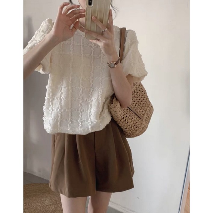 웨어히어 구르미블라우스 봄블라우스 간절기블라우스 웨어히어신상 반팔블라우스 여름블라우스