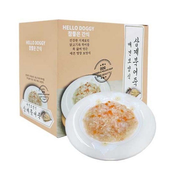 참좋은간식 삼계죽 강아지 간식 80g, 혼합맛삼계북어, 10개 참좋은간식 삼계죽 강아지 간식 80g, 혼합맛삼계북어, 10개