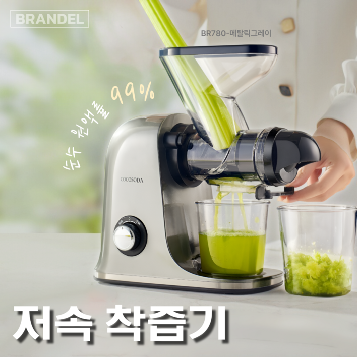브렌델 착즙기 간편세척 가정용 자동 과일 야채 쥬서기, BR780메탈릭그레이 브렌델 착즙기 간편세척 가정용 자동 과일 야채 쥬서기, BR780메탈릭그레이