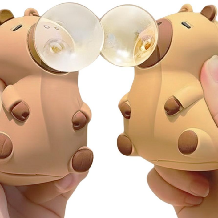 로열스테디 카피바라 스트레스볼 스퀴시 말랑이, 2개, 브라운