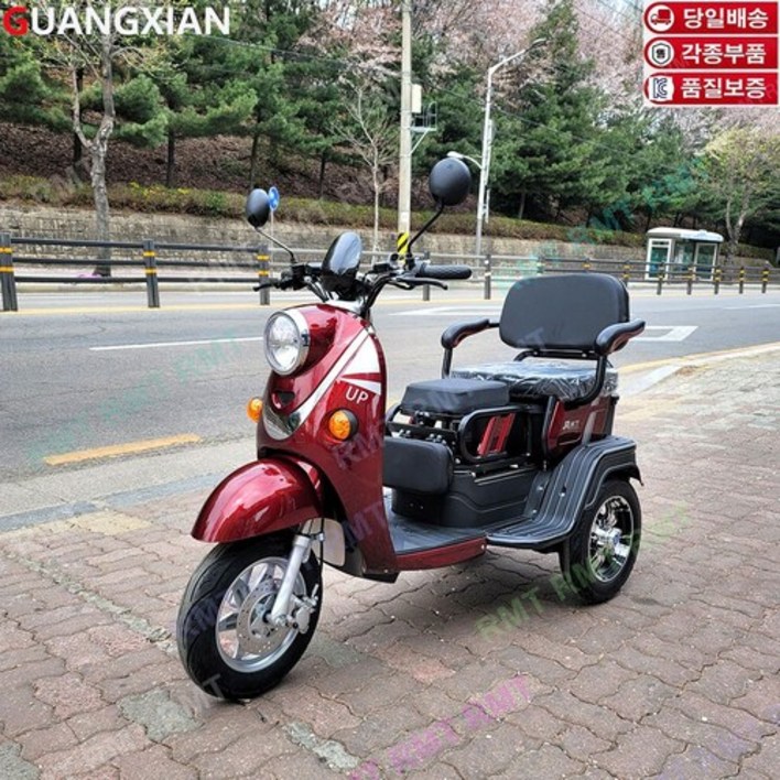 알엠티 최신형 고품질 가성비 좋은 성인 2인용 부모효도선물 할인행사 삼륜 전동스쿠터 RMTPOWERUP02