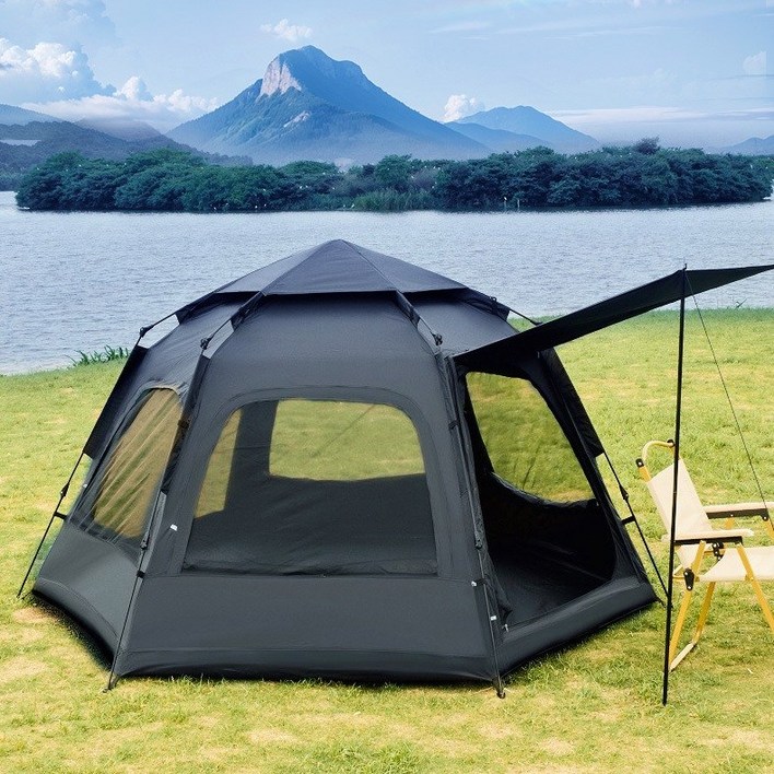 ONAKY 원터치 텐트 56인용 그늘막 텐트 육각형 방수 선텐트