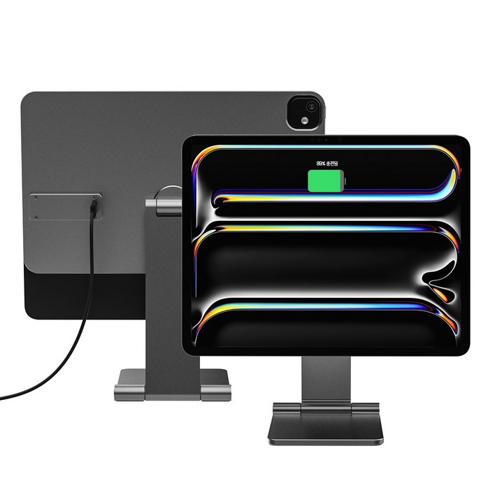 니케 Magsnap AirCharge 아이패드 마그네틱 무선 충전 거치대, 1개, 실버, 프로11 65세대 M5M4