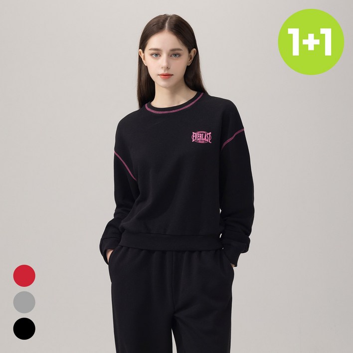 에버라스트 11 여성 맨투맨 미니쭈리 티셔츠 크롭 긴팔티