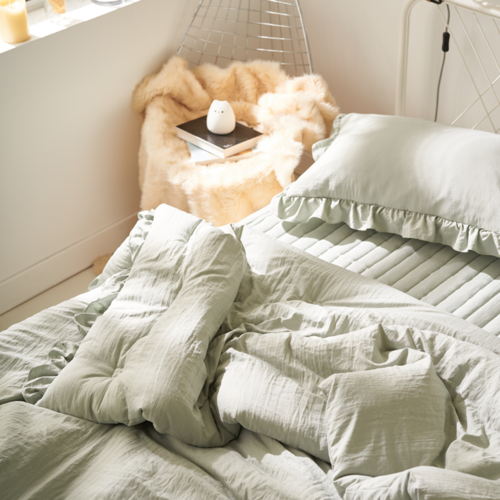 도르리 레이스 프릴 먼지없는 알러지케어 차렵이불