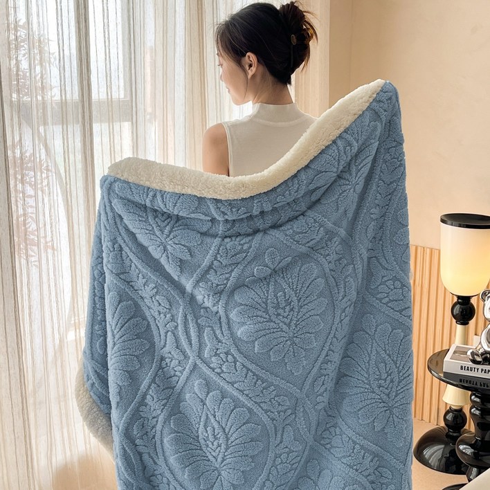 Wunnifu-극세사 담요는 가을 겨울 침대와 소파 겸용 보온 다용도 담요입니다
