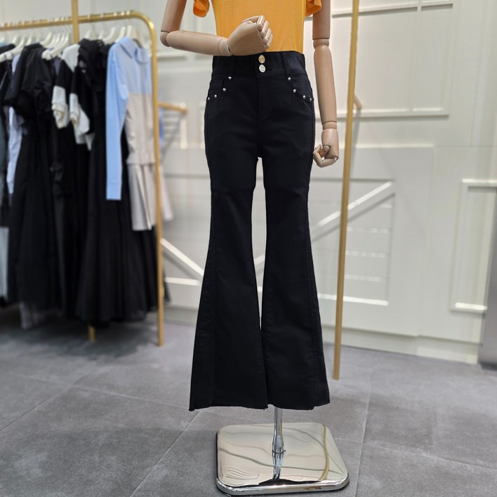 에고이스트 스터드 포인트 슬림 부츠컷 데님팬츠 ER2JP500BKCADH1233589