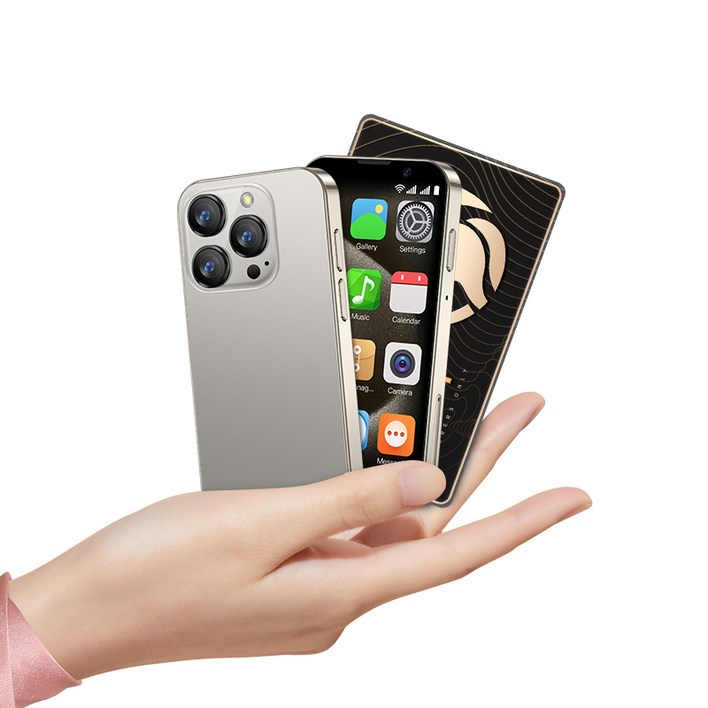 AIEK XS18 Pro 미니 안드로이드 8.1 스마트폰 3.0인치 디스플레이 2GB RAM 16GB ROM 얼굴인식 듀얼 SIM 스탠바이 3G 리틀폰, Golden, 16GB