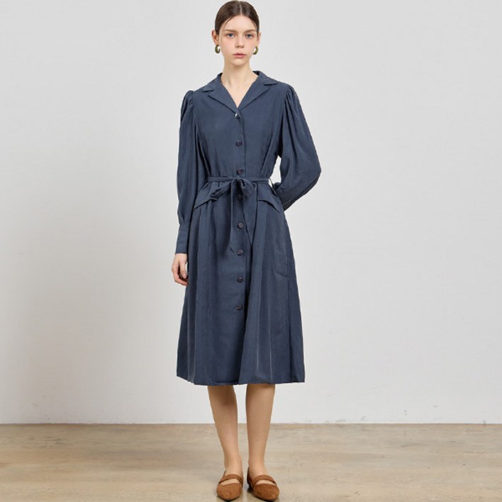 [홈쇼핑방송/르오트(LeOT)] 나폴리햅번 벨티드 플레어 원피스