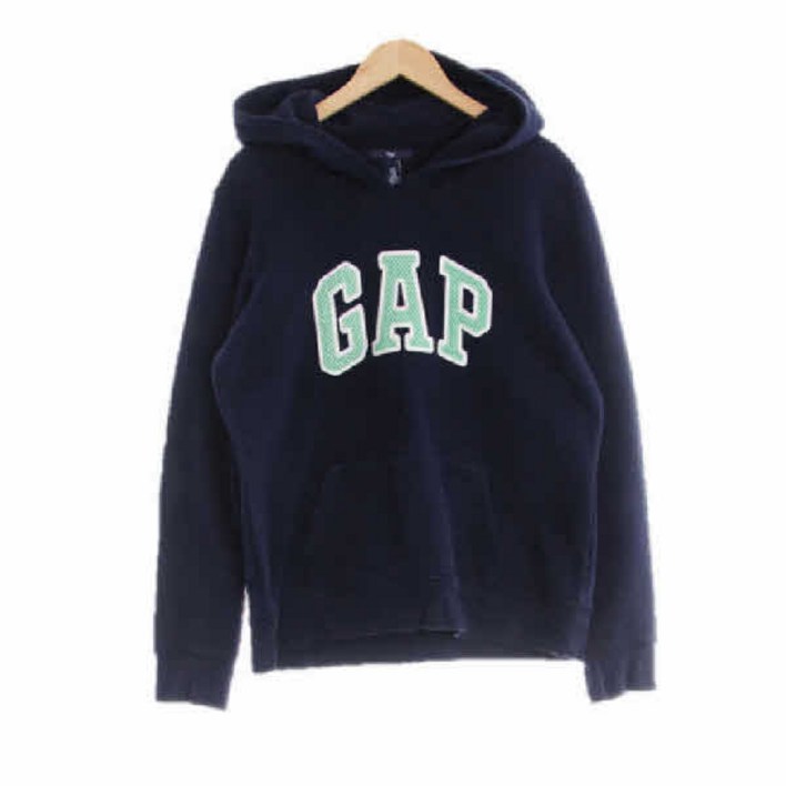갭 1836 gap 네이비 빅로고 면혼방 도트로고긴팔후드티 M 수지네 구제