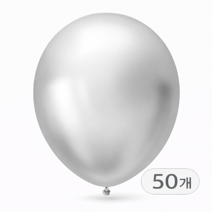 브로키 메탈풍선 12인치 50p 펄풍선 크롬풍선 데코 파티용품
