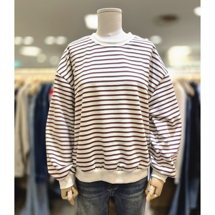 루즈핏 스트라이프 맨투맨 티셔츠 PS2CL862