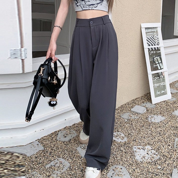 메이킹유 [4size~XL] 핀턱 뒷밴딩 스트레이트 일자핏 WC7166러밍슬랙스