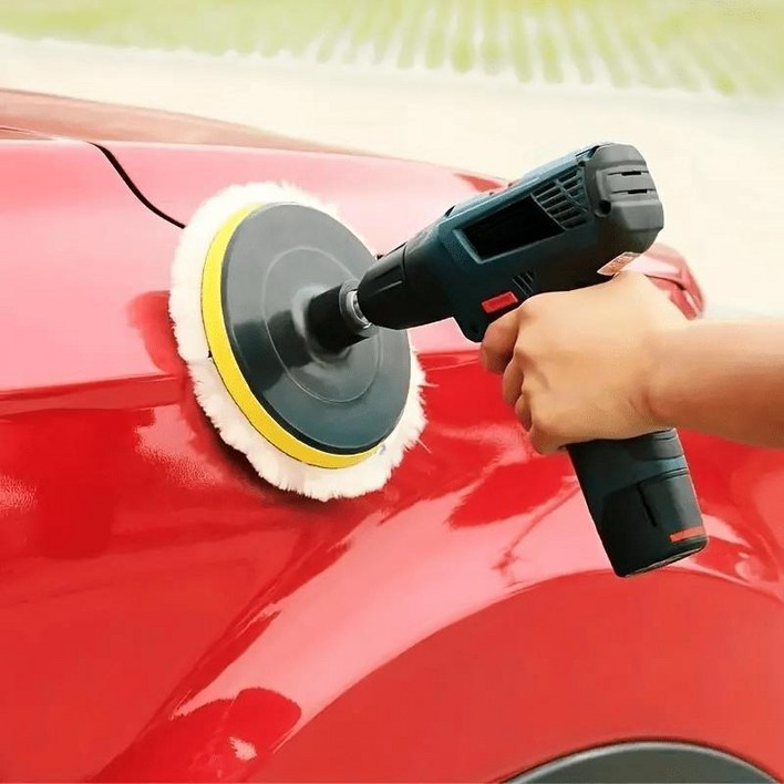 차량 광택용 전동드릴 연결 폴리싱 패드 세트 5종