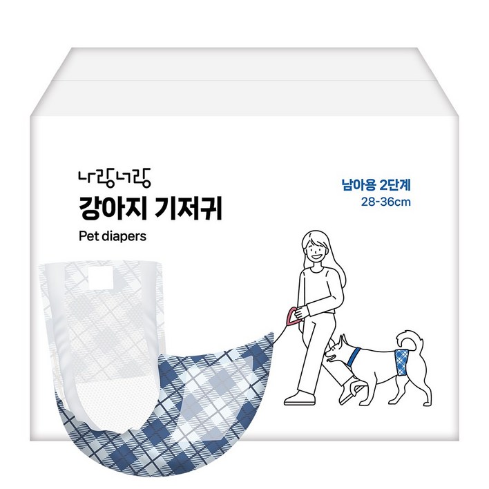 나랑너랑 남아용 강아지 기저귀, 소형, 1개, 100개입 나랑너랑 남아용 강아지 기저귀, 소형, 1개, 100개입