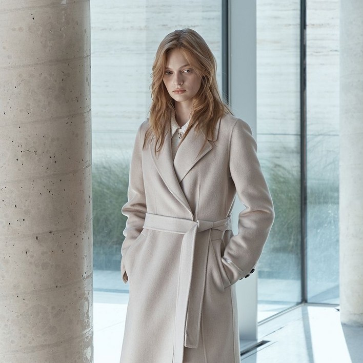 100%정품 잇미샤 여성 코트 25 캐시미어 블렌디드 핸드메이드 ITPBZHL710 호캉스