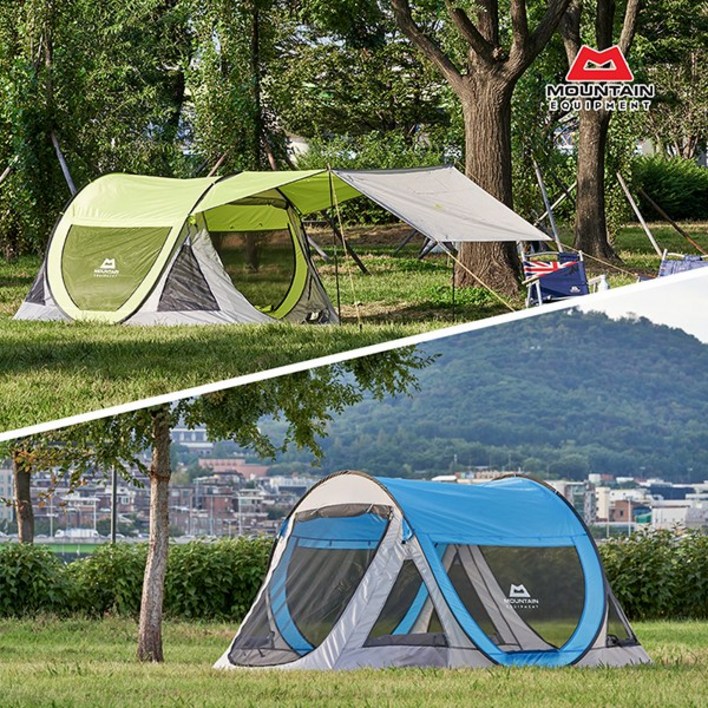 마운틴이큅먼트 글래드 팝업 원터치 텐트 캠핑 낚시 등산 야외 레저 나들이 피크닉 쉬운설치 야외활동 가족텐트