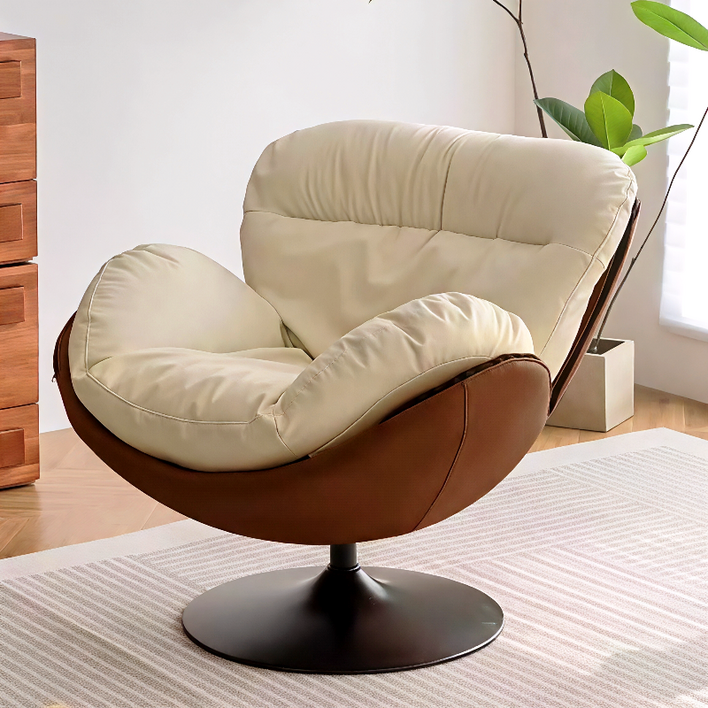 BYOU 럭셔리 1인용 쇼파 360도 회전 가능한 대형 리클라이너 안락 의자