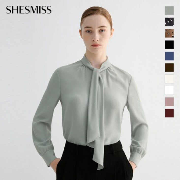 쉬즈미스 셔링 타이넥 블라우스SWWBLO42010 2207871