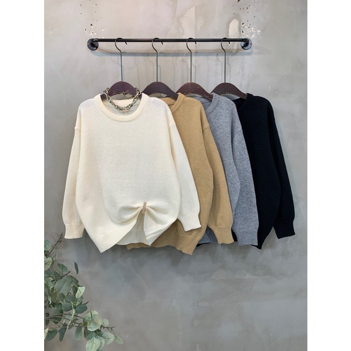 씨샵인더룸  차다 베이직 오버핏 라운드넥 긴팔 니트 4color