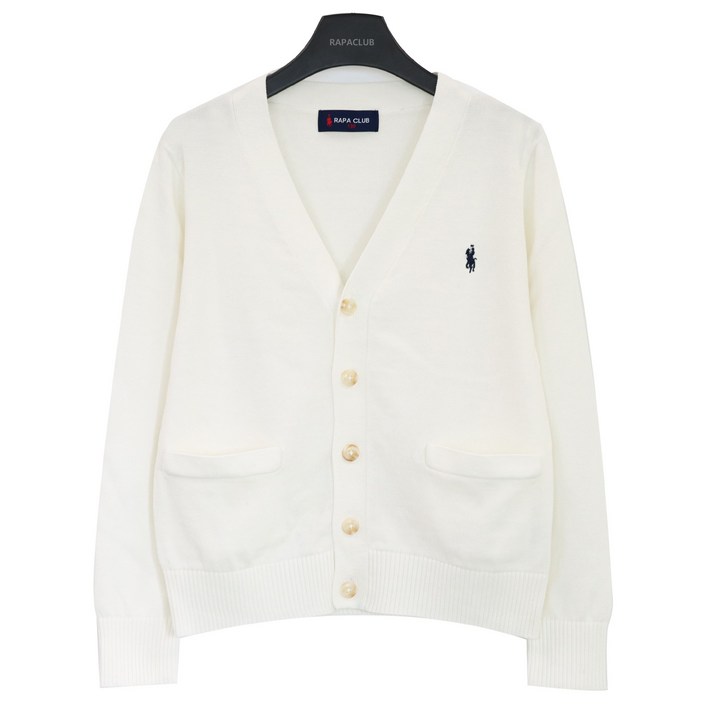 라파클럽 아동주니어 브이넥 포켓 니트 가디건 스웨터 면100