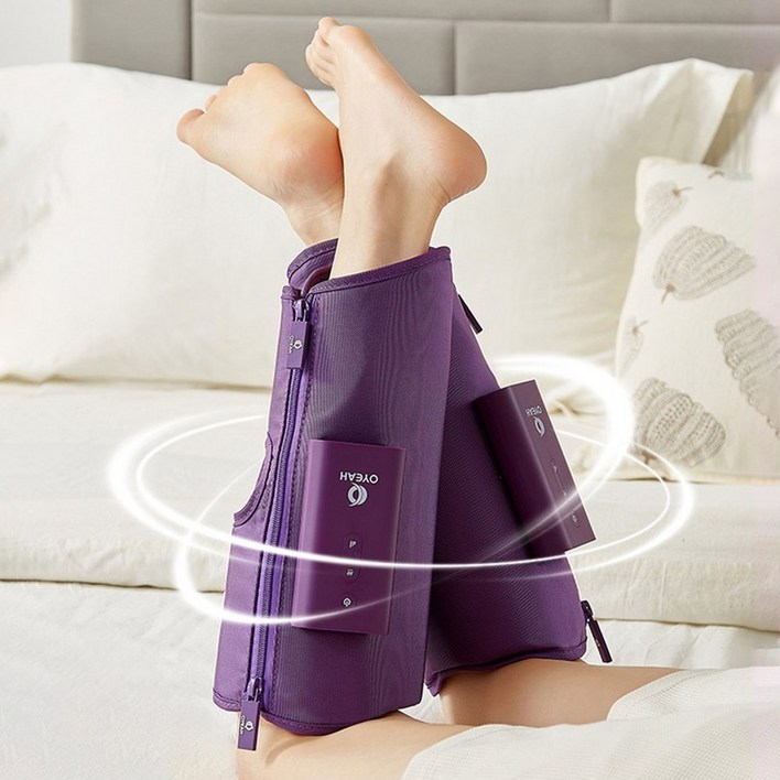 OYEAH 종아리 마사지기 무선 온열 공기압 강도조절 발 다리 안마기 K705 지퍼형, RL