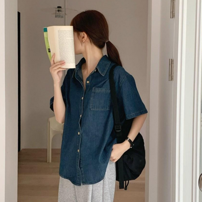 1015마켓11만장누적판매박시핏샤인 데님셔츠 1015마켓11만장누적판매박시핏샤인 데님셔츠