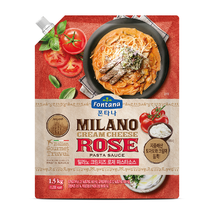 폰타나 밀라노 크림치즈 로제 파스타소스, 1.5kg, 1개