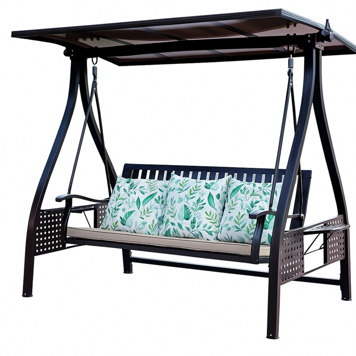 소프가든 야외그네 흔들의자 테라스 카페 led 조명 철제 야외용그네 정원 마당, 1개, 소프가든 C형