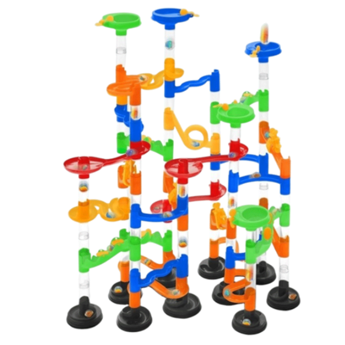 아쿠아레일블록136pcs 마블런 구슬굴리기 장난감 블록 롤러코스터 돌애기 선물, 1개