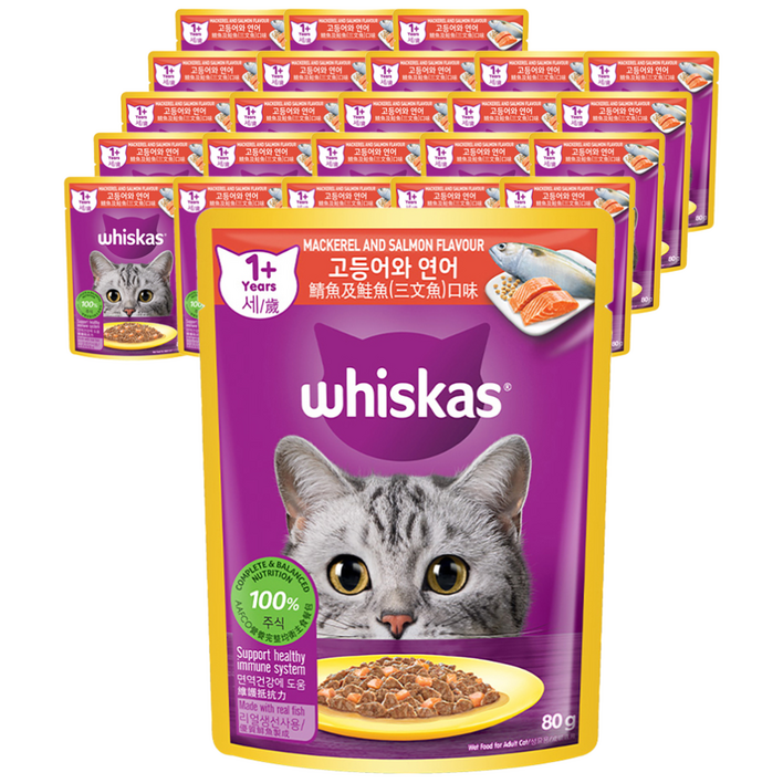 위스카스 어덜트 고양이 습식사료