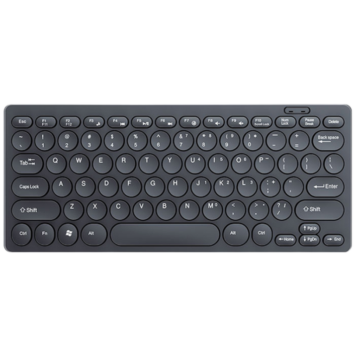 JERTECH 유선 미니 키보드 78키 슬림형 DK500, DK500, 블랙