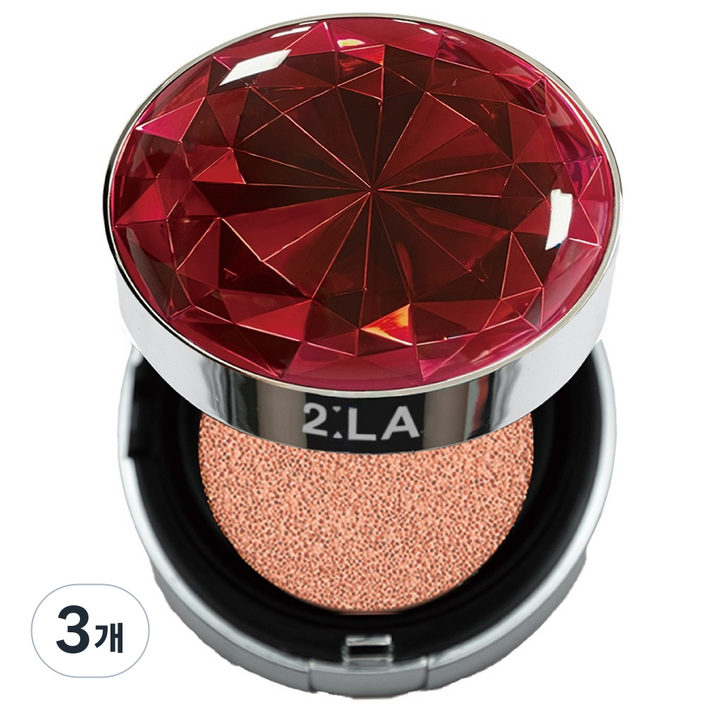 면세점 브랜드 투라 뱀파이어 여신 쿠션 팩트, 레드 루비 23호, 3개