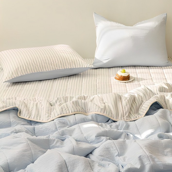 쉬즈홈 베이킹 세미 워싱 리버시블 차렵이불 베개세트