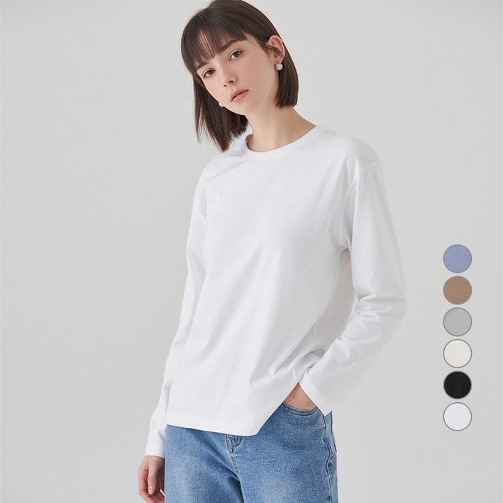 ELLE PARIS 여성 릴렉스핏 긴팔 티셔츠 ELLE PARIS 여성 릴렉스핏 긴팔 티셔츠