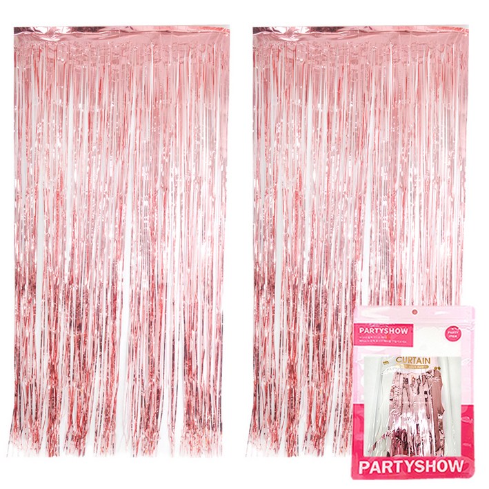 파티쇼 파티장식 은박 수술커튼 2p