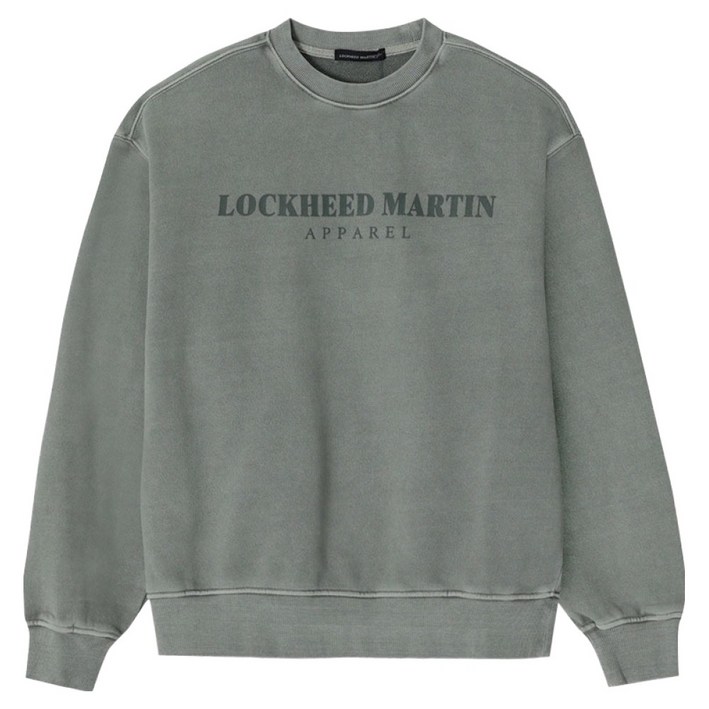 록히드마틴 남녀공용 LM LOGO 가먼트 다이드 맨투맨 L21UTL002