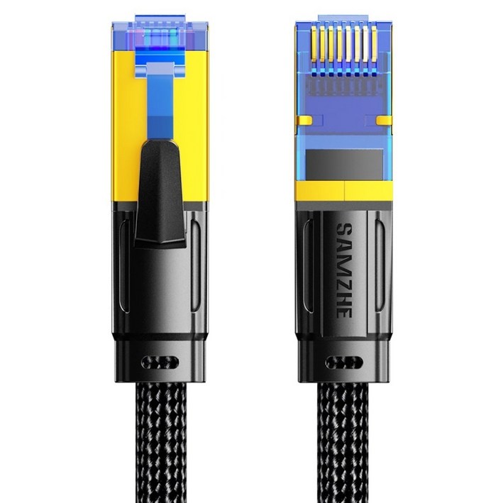 삼지 CAT8 FFTP 직조 초고속 기가 랜선 인터넷 랜케이블, 블랙, 1개, 20m