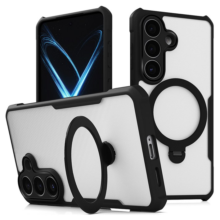 엑씨 파비스 지문방지 매트 풀커버 거치형 맥세이프 호환 범퍼 휴대폰 케이스