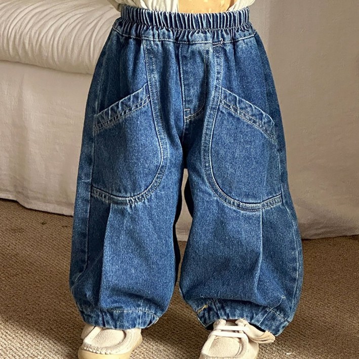 스타빈 빅포켓 캐주얼핀턱 데님팬츠