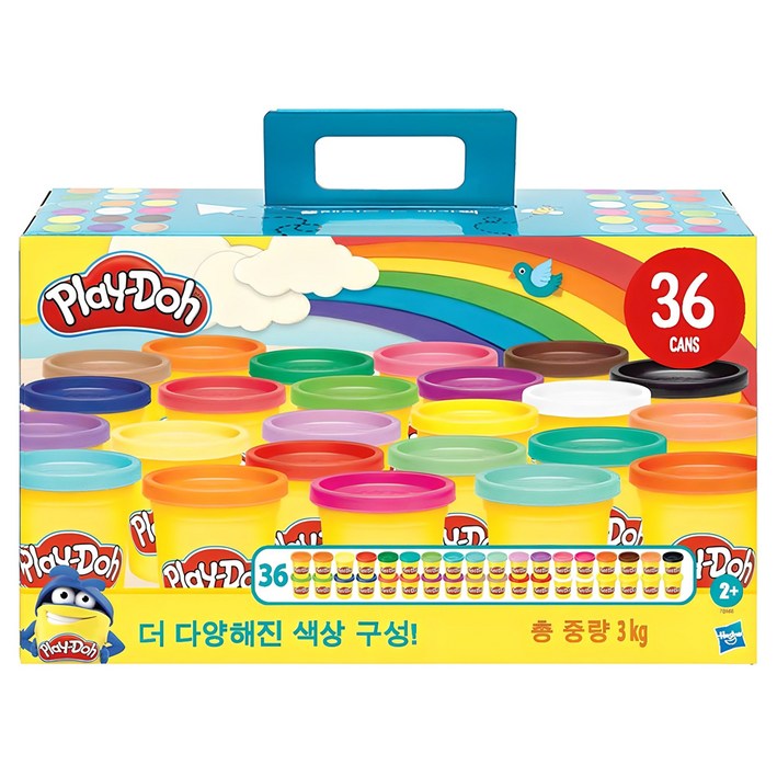 플레이도우 뉴 메가팩 유아용 클레이 36팩
