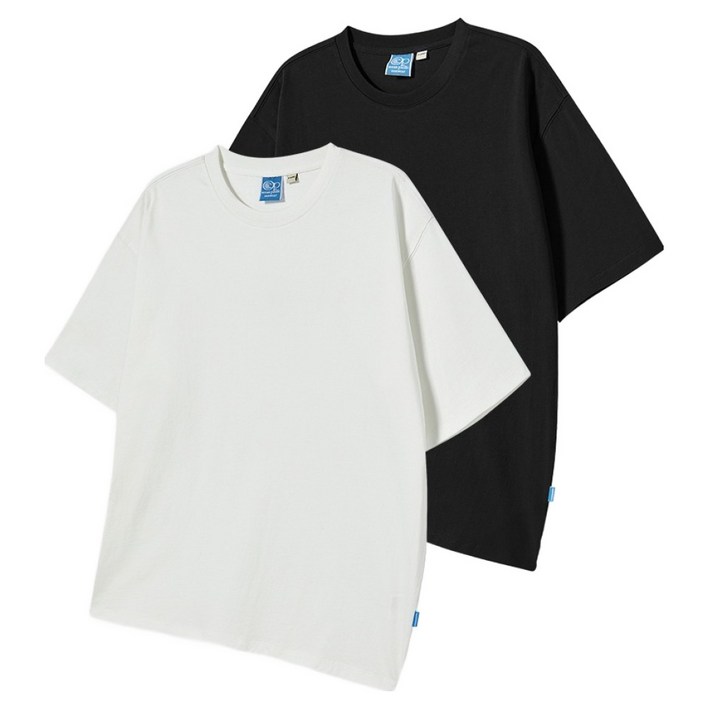 오션퍼시픽 남녀공용 통기성 베이직 티셔츠 2종 세트 WOPC6TDSSZ11
