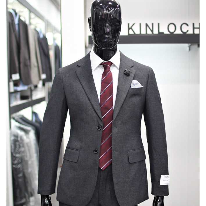 킨록 24FW 차콜그레이 스판소재 3계절용 남자정장 FIS81
